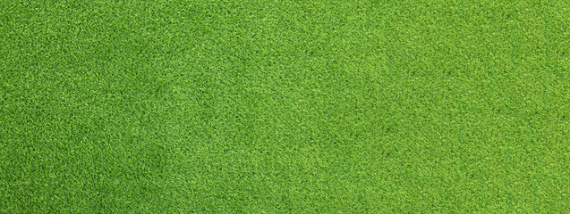 Green artificial grass as background, banner design