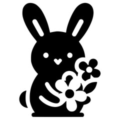 Fototapeta premium Cute Spring Bunny Vector