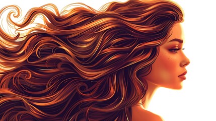 Portrait of a Woman with Wavy Hair