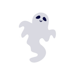 Halloween ghost silhouette vector illustration