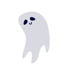 Halloween ghost silhouette vector illustration