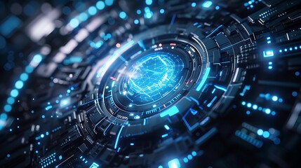 Fototapeta premium Abstract Futuristic Technology Interface Design