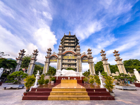 View of Chua Linh Ung pagoda temple in Da Nang, Vietnam
