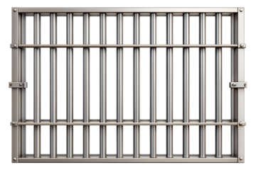 Prison bars isolated on the transparent PNG background