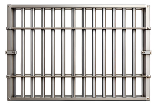 Prison bars isolated on the transparent PNG background