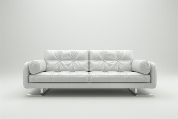 Obraz premium gray couch and a gray leather seat. Generative AI