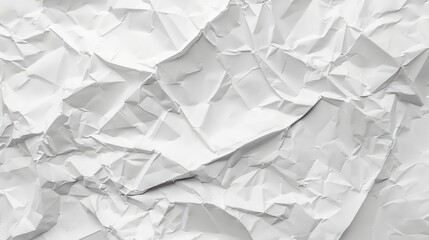 Obraz premium Texture background of crumpled white paper poster