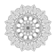 Abstract geometric flower wallpaper mandala design