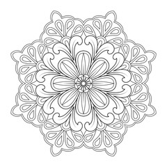 Vintage vector ornament template mandala design