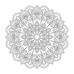 Vintage flower vector mandala design