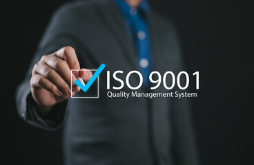 QMS, ISO 9001 Quality Management System concept. Certified and quality management of organizations,...