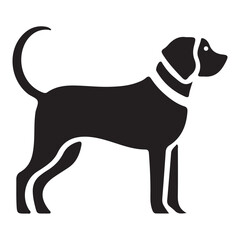 A dog vector art silhouette style illustration