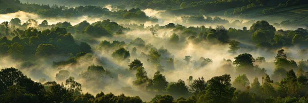 the mist of the valley is a beautiful sight.