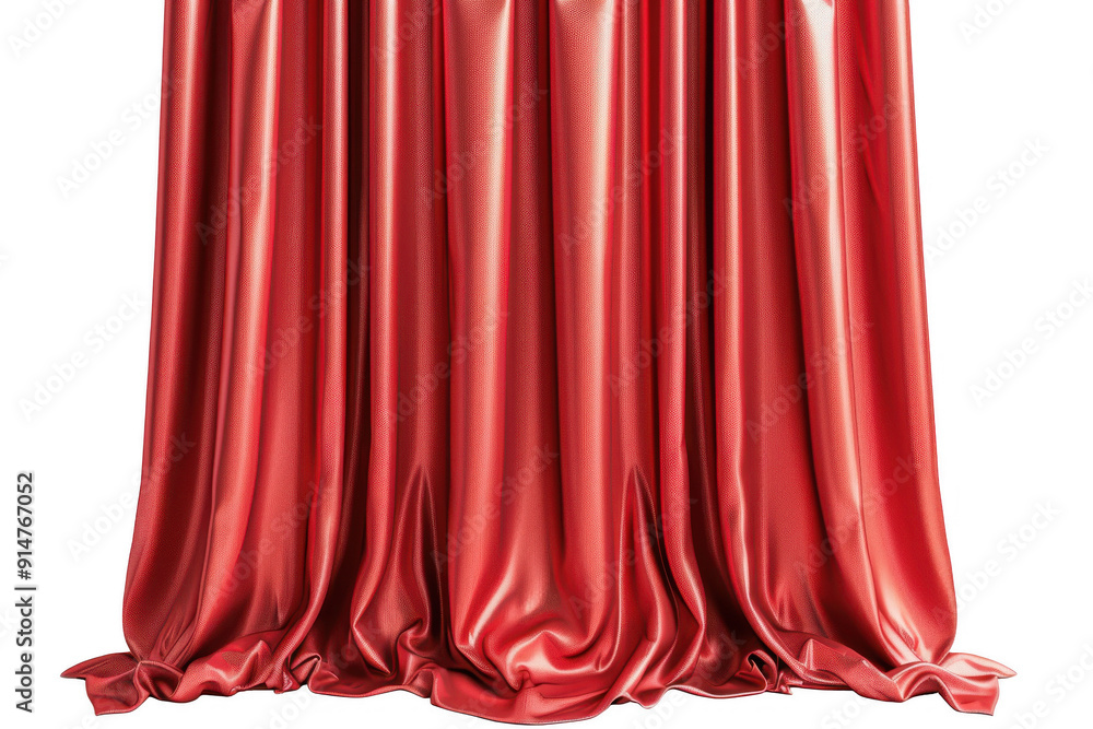 Poster a red curtain with a pattern on it