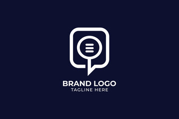 podcast icon, logo design template,  Logo design using Microphone and Headphone icon, podcast mic talk chat bubble logo vector icon illustration