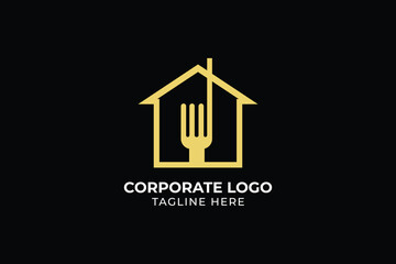 cutlery logos in linear style. Spoon, fork and knife. Vector illustration,  logo design for restaurants with knives, forks and spoon