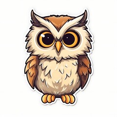 Fototapeta premium Cartoon Owl Illustration