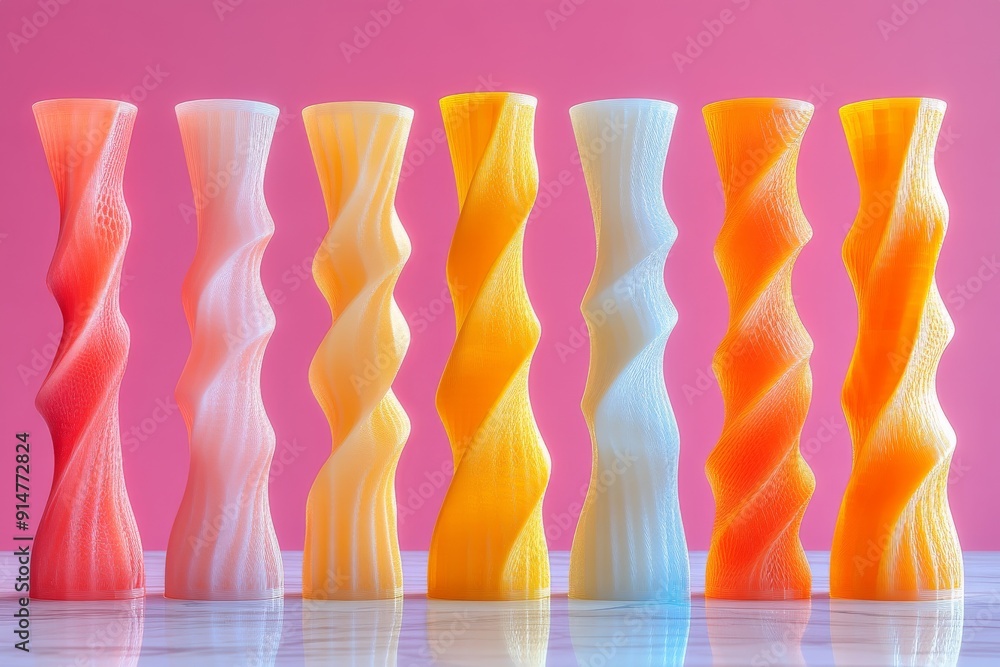 Aufkleber vivid wavy abstract backgrounds in warm tones ideal for energetic and dynamic compositions