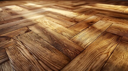 Fototapeta premium Premium oiled oak parquet with nice texture simple beauty of wood project management premium interiors made in Germany good quality carpentry and craftsmanship : Generative AI