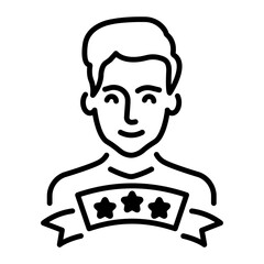 Customer reviews icon in linear style 