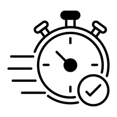 Quick response icon in line style 