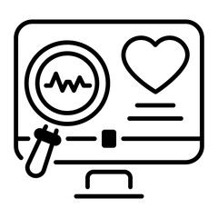 Digital diagnose icon in line style 