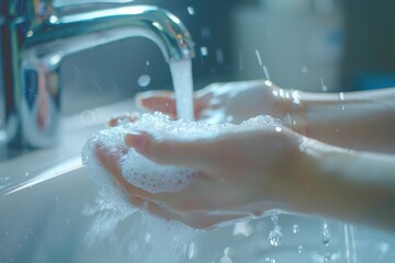 Fototapeta premium wash hand with water