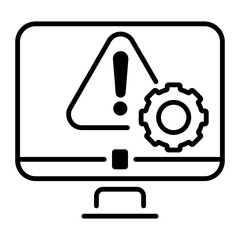 System error icon in linear style 