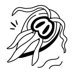 A sketchy style icon of trophozoite 