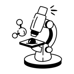Sketchy style icon of microscope 