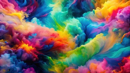 Abstract paint chunks blending seamlessly together creating a unique and vibrant background , art, texture