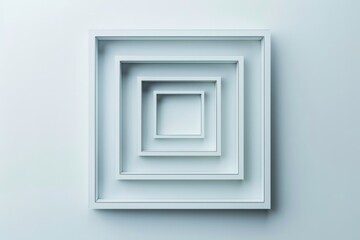 Symmetrical composition of two concentric squares forming a frame