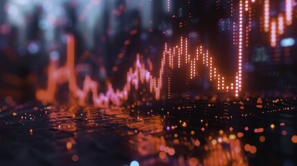 Fototapeta premium Red Market Data