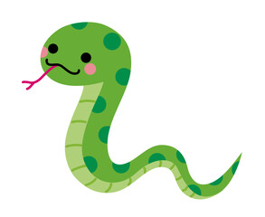 Fototapeta premium 令和7年干支の蛇のベクターイラスト