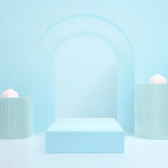 Blue 3D Background display Product