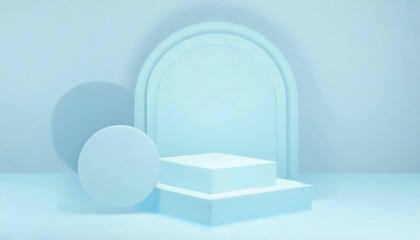 Blue 3D Background display Product