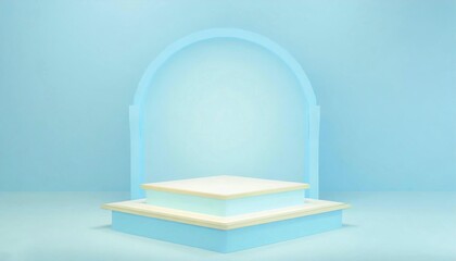 Blue 3D Background display Product