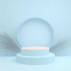 Blue 3D Background display Product