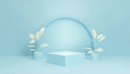 Blue 3D Background display Product