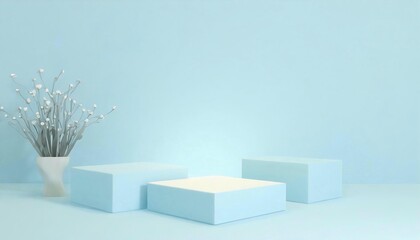 Blue 3D Background display Product