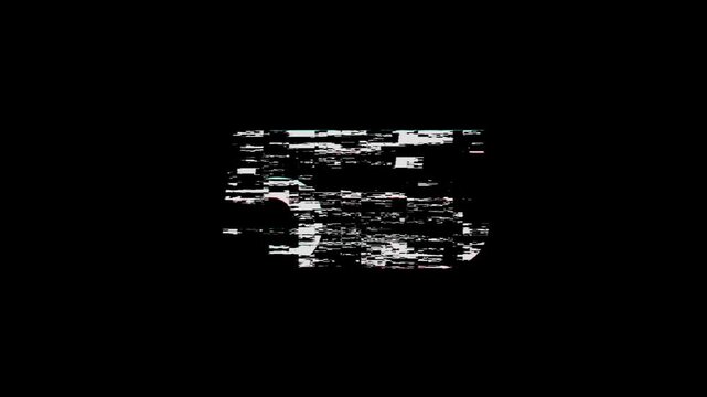 countdown glitch animated glitch countdown 10 to 0 bg background old tv bad tv 4k looping