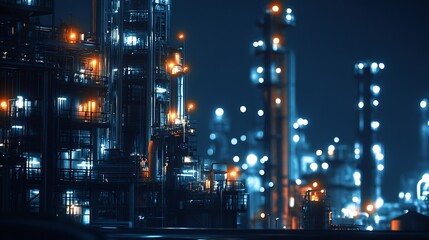 Fototapeta premium Chemical plant refinery industrial equipment background Business Finance and Industry : Generative AI