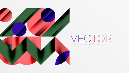 Neo memphis geometric pattern with circles, squares and lines. Pop art abstract background for covers, banners, flyers and posters and other templates