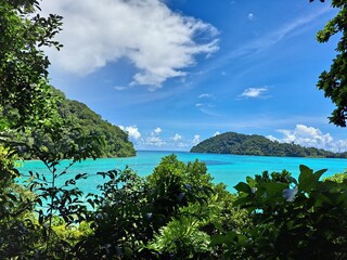 tropical island in the sea