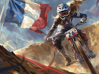 French BMX Racer: A Portrait of Determination and Speed