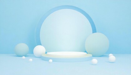 Blue 3D Background display Product
