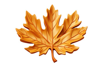 A leaf with a brown stem and veins