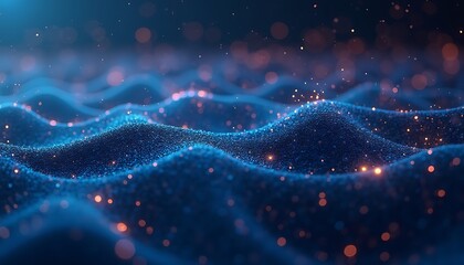 Modern digital abstract 3D background. Can be used in the description of network abilities, technological processes, digital storages, science, education, etc. Copy space. Based on Generative AI
