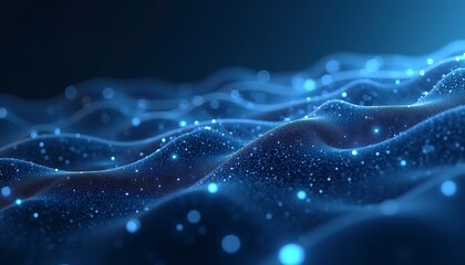 Modern digital abstract 3D background. Can be used in the description of network abilities, technological processes, digital storages, science, education, etc. Copy space. Based on Generative AI
