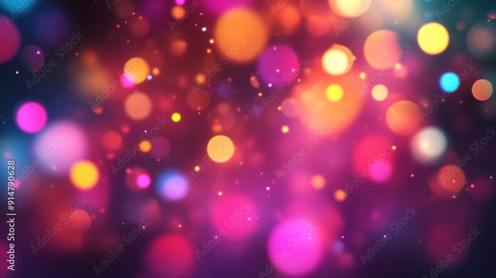 Aufkleber abstract bokeh lights in multicolored background